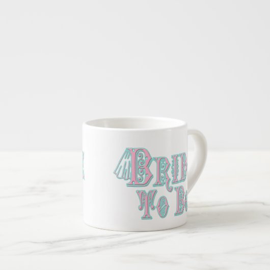 ベール、ピンク、ティール（緑がかった色） エスプレッソカップ (正面右)