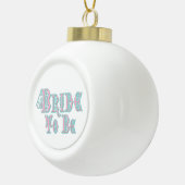 ベール、ピンク、ティール(緑がかった色) セラミックボールオーナメント (右)