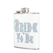 ベール、ピンク、ティール（緑がかった色） フラスク (左)