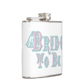 ベール、ピンク、ティール（緑がかった色） フラスク (右)