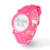 ベール、ピンク、ティール（緑がかった色） 腕時計 (傾斜)