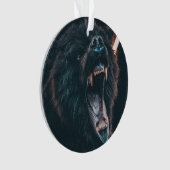 ベー怒ティース黒熊のうなり声 オーナメント (正面)