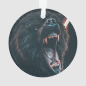 ベー怒ティース黒熊のうなり声 オーナメント (裏面)