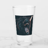 ベー怒ティース黒熊のうなり声 タンブラーグラス (正面)