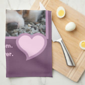 ベー最高のグルママEver Pink文字ペット犬の写真 キッチンタオル (四つ折り)