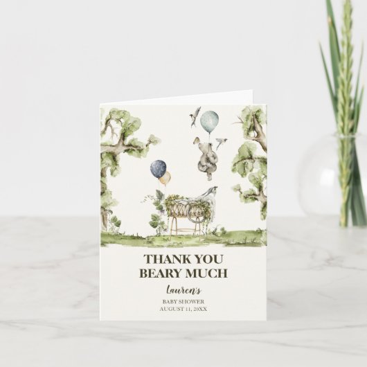 ベー男女兼用ブシャワーサンキューカード サンキューカード (正面)