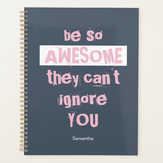 ベー素晴らしプランナーピンクブルーやる気を起こさせる| プランナー手帳 (正面)