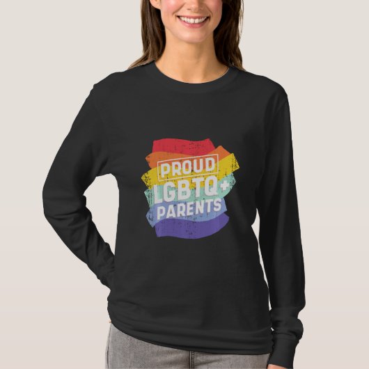 ベー素晴らしユーLgbtq親レインボー誇りを持ったプライドC Tシャツ (正面)