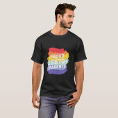 ベー素晴らしユーLgbtq親レインボー誇りを持ったプライドC Tシャツ (正面フル)