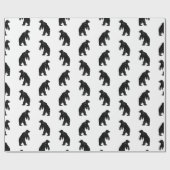 ベー素朴シルエットカスタムBGカラー ラッピングペーパー (フラット)