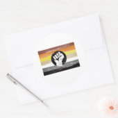 ベー絵を描プ抗議フラグ ラウンドシール (封筒)