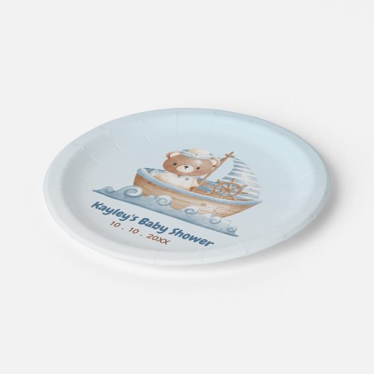 ベー航海のムボーイ赤ちゃんシャワー紙プレート ペーパープレート (アングル)