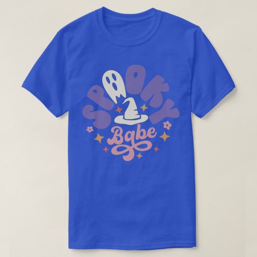 ベ不気味ーレトロキュイ不気味幽霊ガールズウィメンズ Tシャツ (デザイン正面)