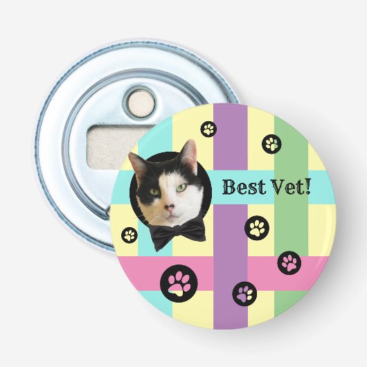 「ベ最高のット！」 カスタマイズ可能ボタン型栓抜き 栓抜き (正面)