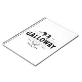 ベ最高のルトGalloway牛の品種バッジ ノートブック (左側)