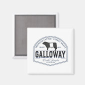 ベ最高のルトGalloway牛の品種バッジ マグネット (正面/裏面)