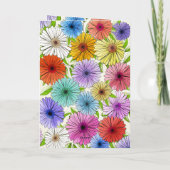 ベ素朴ゲパーソナライズされた30歳の誕生日フローラ カード (裏面)