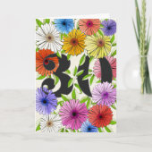 ベ素朴ゲパーソナライズされた30歳の誕生日フローラ カード (正面)