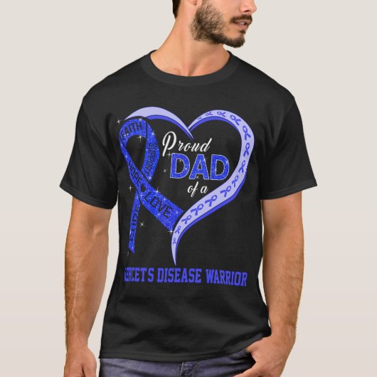 ベ誇りを持ったース病戦士のパパ Tシャツ (正面)