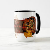 ベ賛美アールヌーボー星形五角形ドラゴンマグ マグカップ (正面右)