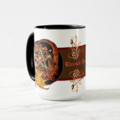 ベ賛美アールヌーボー星形五角形ドラゴンマグ マグカップ (正面左)