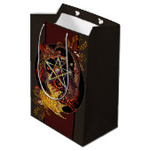 ベ賛美アールヌーボー星形五角形ドラゴンミディアムGIF ミディアムペーパーバッグ (裏面アングル)
