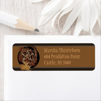 ベ賛美アールヌーボー星形五角形ドラゴンラベル ラベル