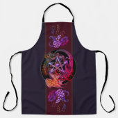 ベ賛美アールヌーボー星形五角形ドラゴン エプロン (正面)