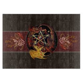 ベ賛美アールヌーボー星形五角形ドラゴン カッティングボード