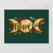 ベ賛美トリプルムーン女神ホリーユール(キリスト降誕祭) シーズンポストカード (正面)