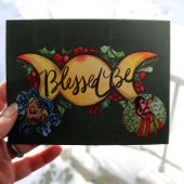 ベ賛美トリプルムーン女神ホリーユール(キリスト降誕祭) シーズンポストカード