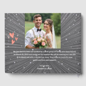 ペアの写真入り結婚式ゲストブック ゲストブック (裏面)