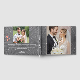 ペアの写真入り結婚式ゲストブック ゲストブック