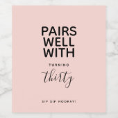 ペアの良い – ミニマルタイポグラフィ時代 ワインラベル (シングルラベル)