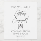 ペアの良さ:ワインラベルを婚約した取得する ワインラベル (シングルラベル)