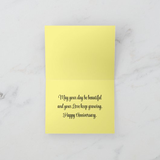 ペアの鳥の周年記念グリーティングカード カード (内部)