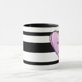「ペアの」コーヒーマグ：お名前を追加 マグカップ (中央)