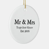 ペアアイテム 結婚記念年 モダン オーダーメイド セラミックオーナメント (右)