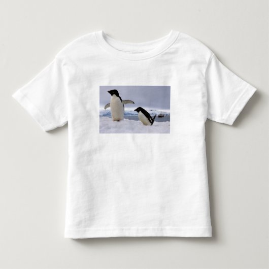 ペアアデリーペンギン南極 トドラーTシャツ (正面)