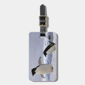 ペアアデリーペンギン南極 ラゲッジタグ (正面縦)