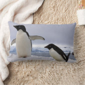 ペアアデリーペンギン南極 ランバークッション (ブランケット)