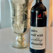 ペアウェル結婚の計画名前をカスタムする婚約 ワインラベル