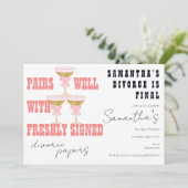 ペアウェル離婚紙コケットシャンパンパーティー 招待状 (スタンド正面)