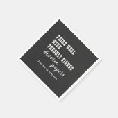 ペアウェル離婚紙ブラックのみ離婚パーティー スタンダードカクテルナプキン (角)