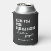 ペアウェル離婚紙ブラックのみ離婚パーティー 缶クーラー (缶裏面)