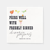 ペアウェルw離婚ペーパーカクテルブランチ党 スタンダードカクテルナプキン (正面)