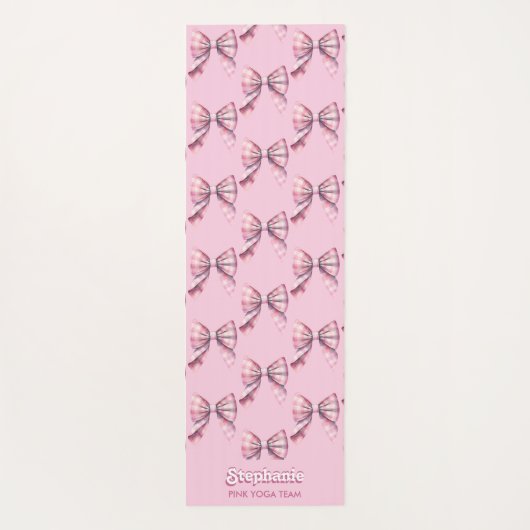 ペアウェルW/新学期おもしろいピンクプレイドチーム ヨガマット (裏面)