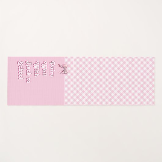 ペアウェルW/新学期おもしろいピンクプレイドチーム ヨガマット (正面(横))