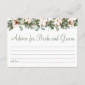 ペアカード用パインウィンターブライダルシャワーアドバイス エンクロージャーカード (正面)