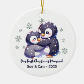 ペアギンペンギンクリスマスオーナメント セラミックオーナメント (正面)
